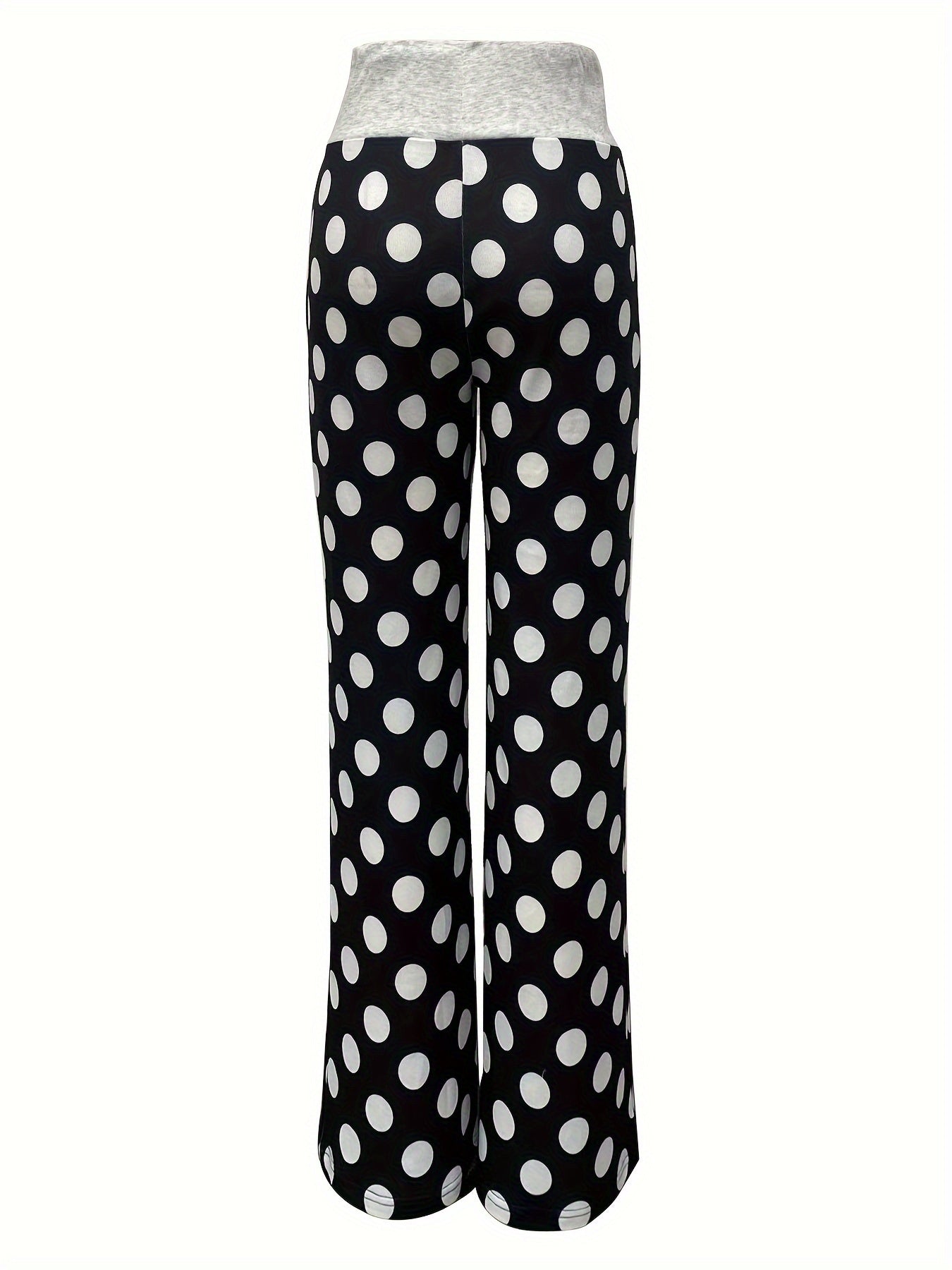 Vzyzv Polka Dot Print Pants, Casual Drawstring Waist Loose Pants, Women's Clothing