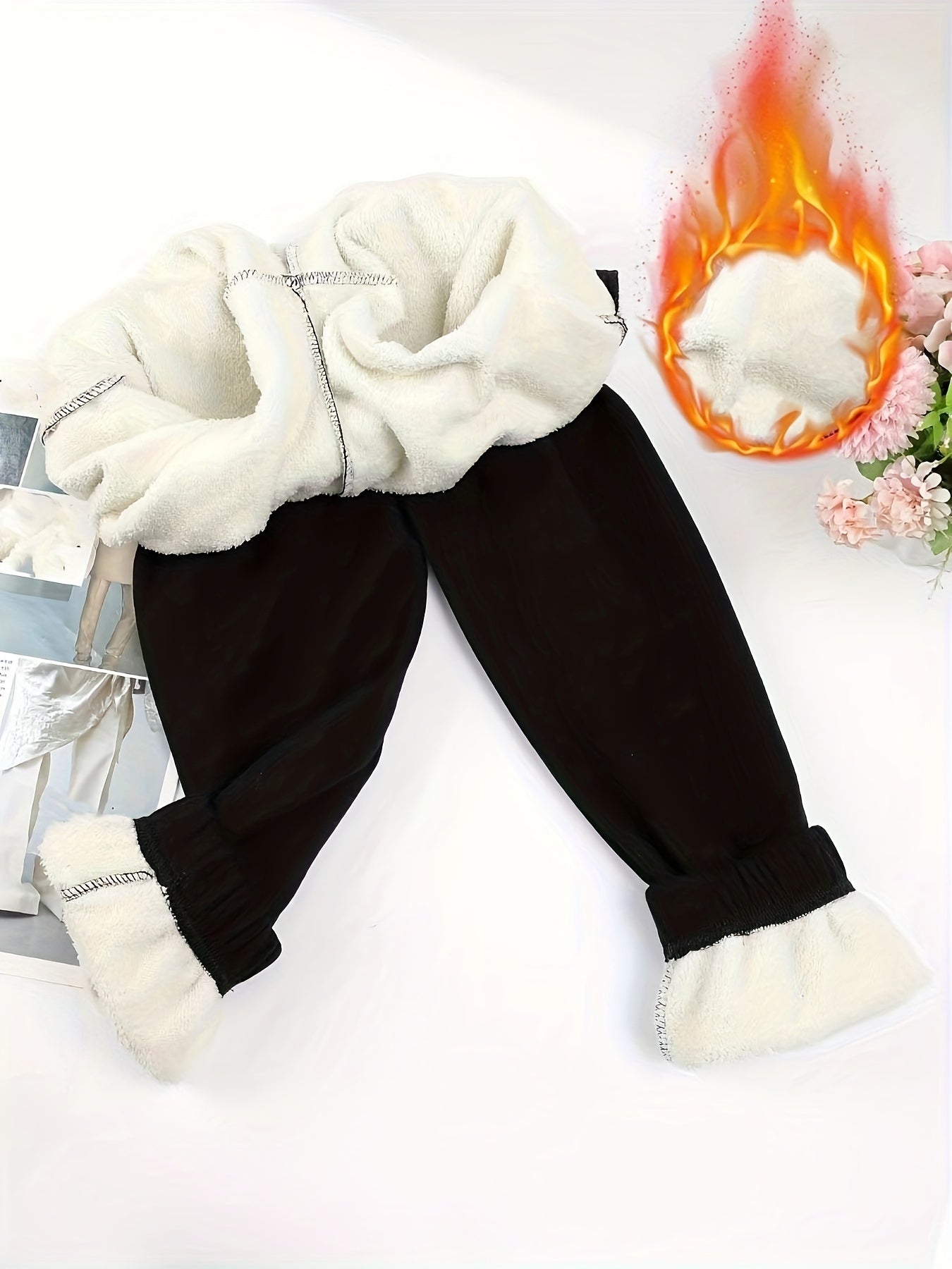 Vzyzv Fleece Thickened Sweatpants, Winter Warm Sports Running Pants, Women's Activewear