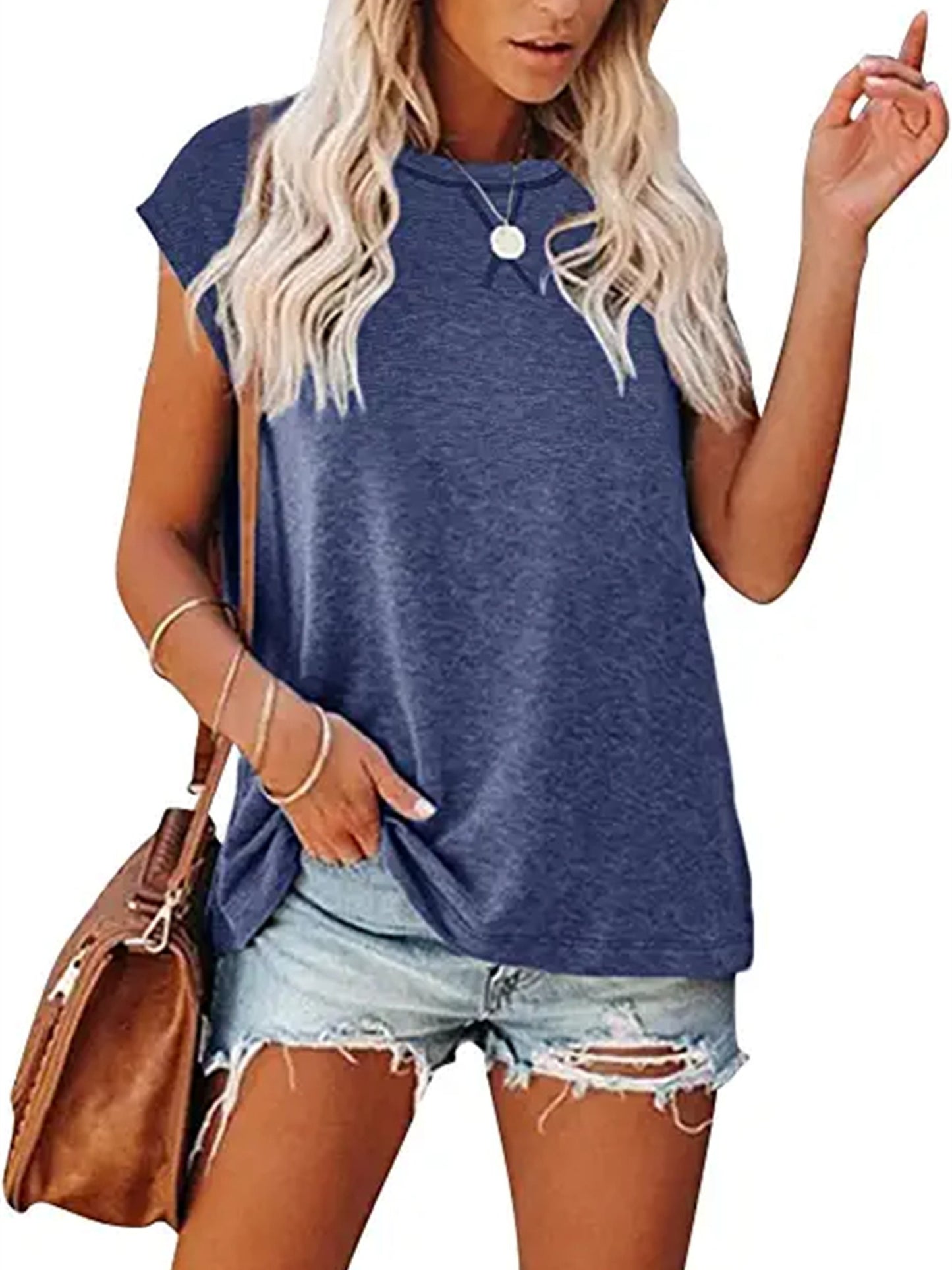 Vzyzv Women's Plain Baggy Short Sleeve T-shirt Casual V-neck Tee Shirt Summer Blouse Tops