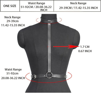 VzyzvSexy Harness Belt PU Leather Lingerie Body Harness Sex Toy For Women Gothic Belt Clothing Women's Bra Garters Valentines Gifts