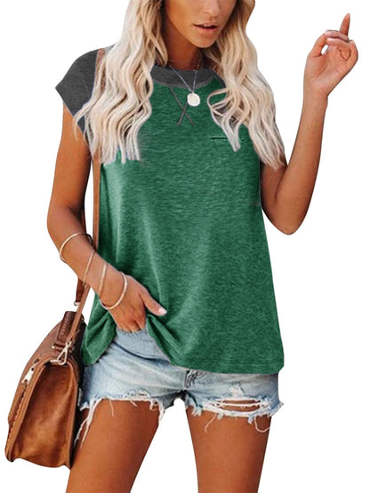 Vzyzv Women's Plain Baggy Short Sleeve T-shirt Casual V-neck Tee Shirt Summer Blouse Tops