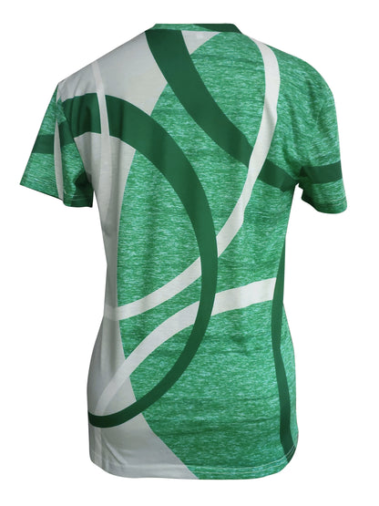 Vzyzv Geometric Print T-shirt, Casual Crew Neck Short Sleeve Versatile T-shirt, Women's Clothing