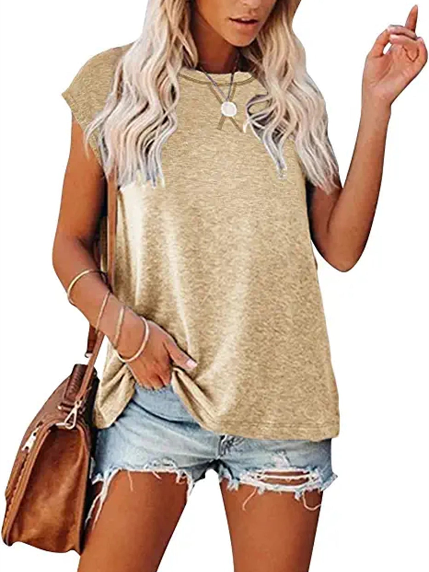 Vzyzv Women's Plain Baggy Short Sleeve T-shirt Casual V-neck Tee Shirt Summer Blouse Tops