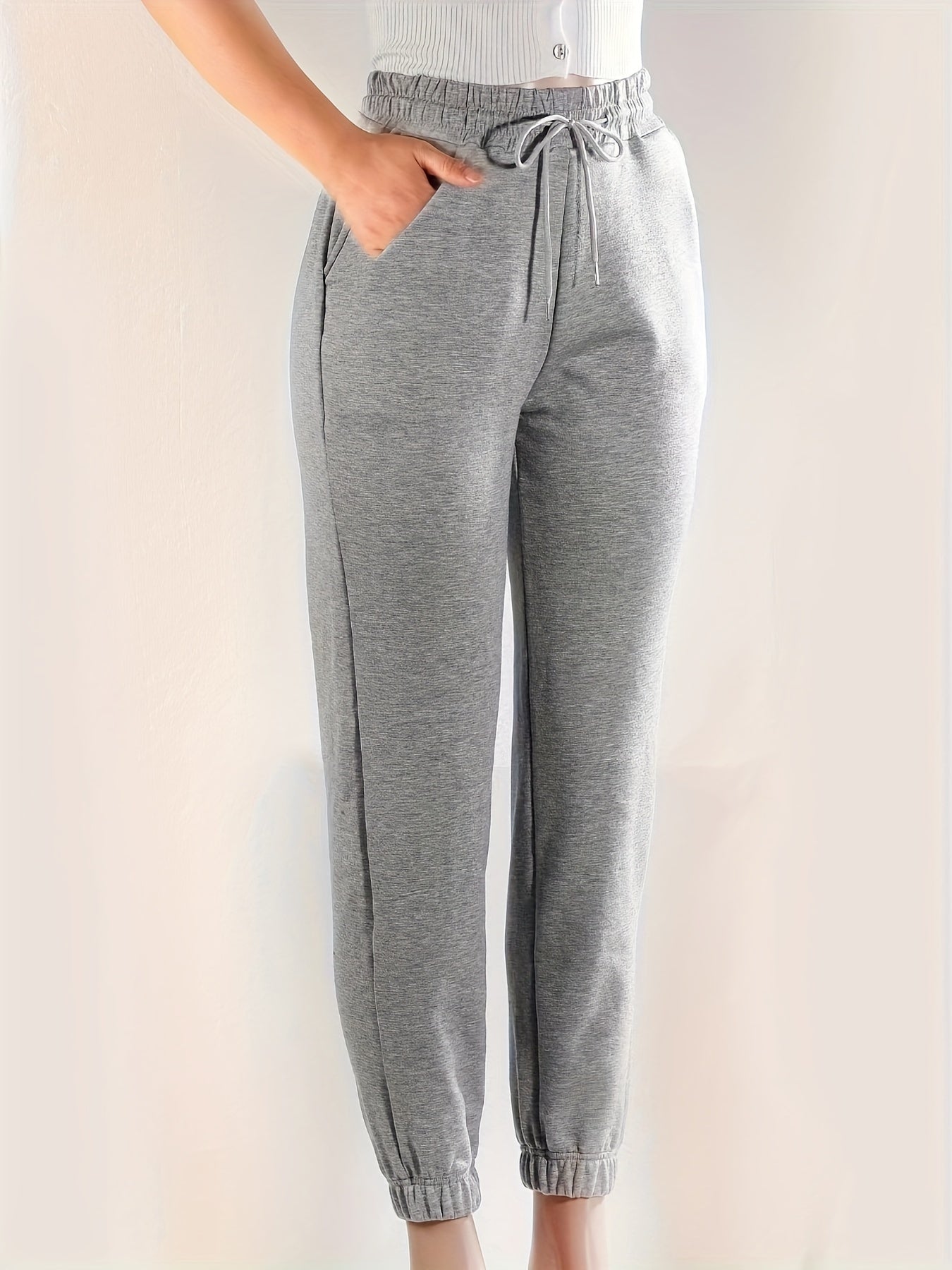 Vzyzv Fleece Thickened Sweatpants, Winter Warm Sports Running Pants, Women's Activewear