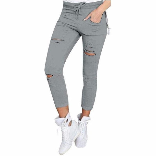 vzyzv  New Ripped Jeans For Women Women New Ripped Trousers Stretch Pencil Pants Leggings Women Jean Casual Slim Ladies Jeans